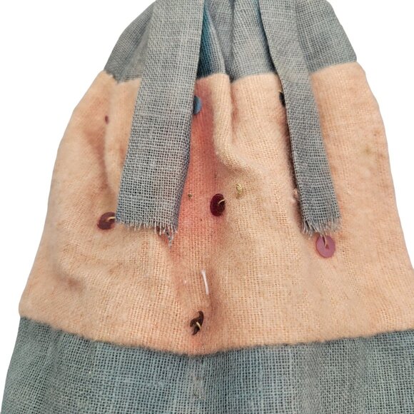 Souvenir Mexican Dolls Traditional Clothing Couple Hand Painted Faces Two 1940s - Picture 6 of 8